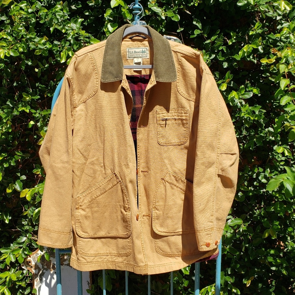 LL Bean flannel lined barn field coat